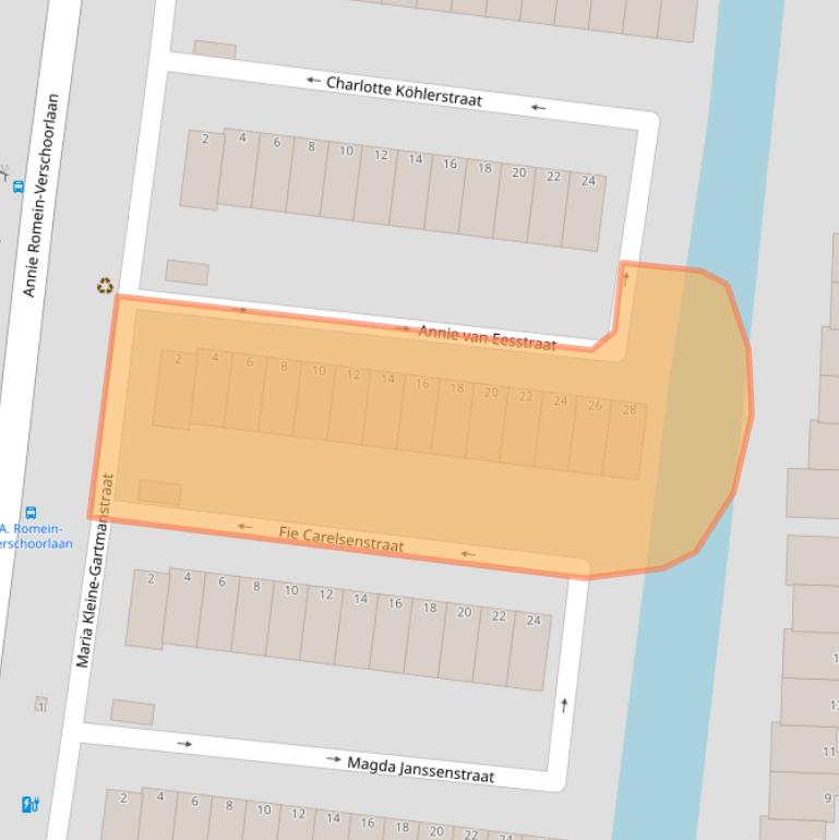 Kaart van postcodegebied 3207VC.