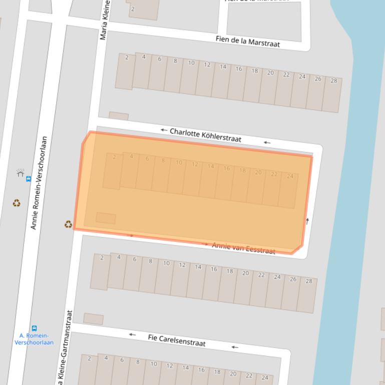 Kaart van postcodegebied 3207VE.