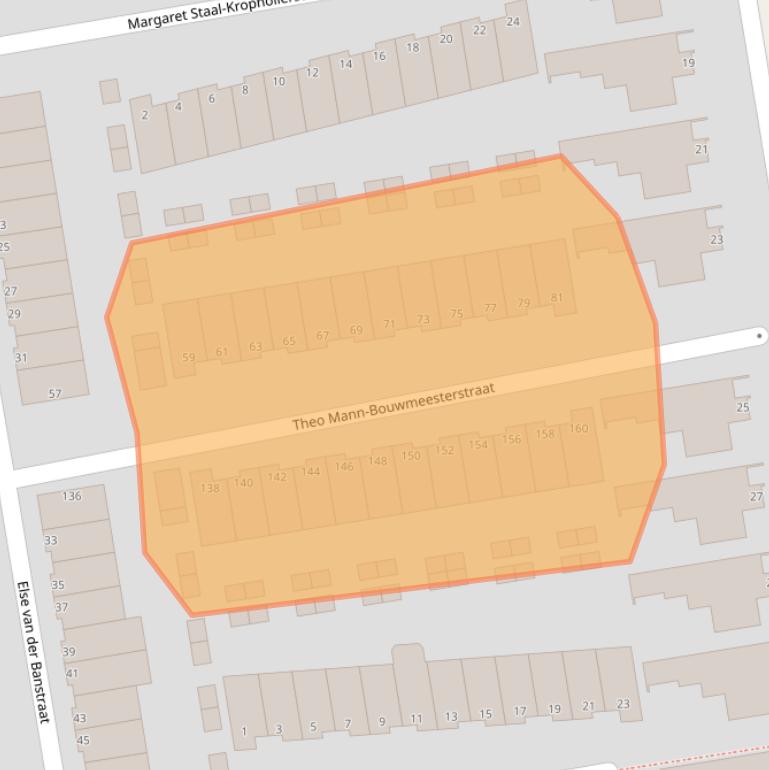 Kaart van postcodegebied 3207VS.