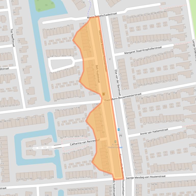 Kaart van postcodegebied 3207WC.