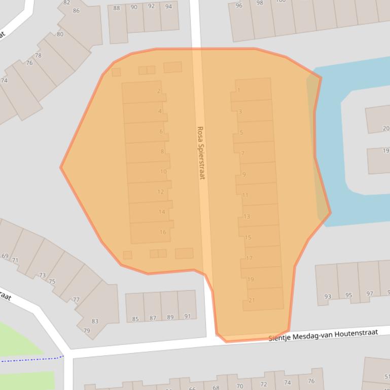 Kaart van postcodegebied 3207WR.