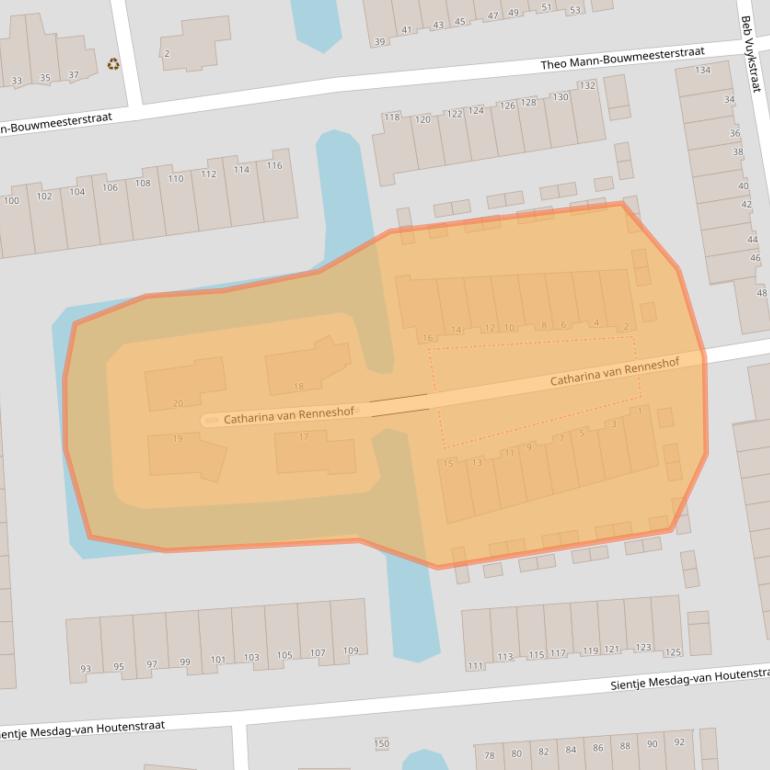 Kaart van postcodegebied 3207WT.
