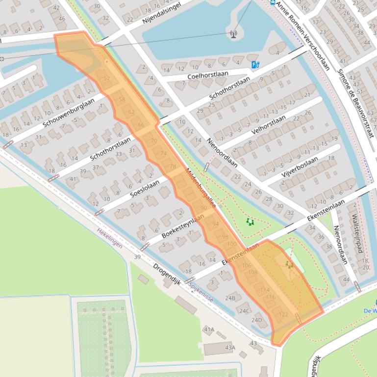 Kaart van postcodegebied 3207ZC.