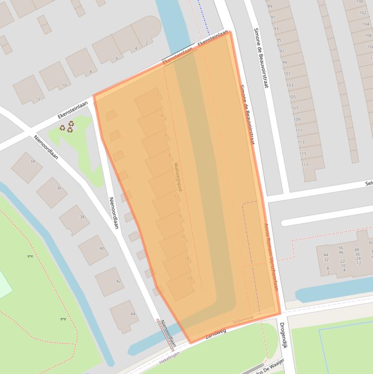 Kaart van postcodegebied 3207ZJ.