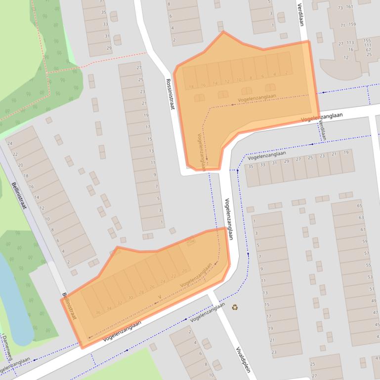 Kaart van postcodegebied 3208AT.