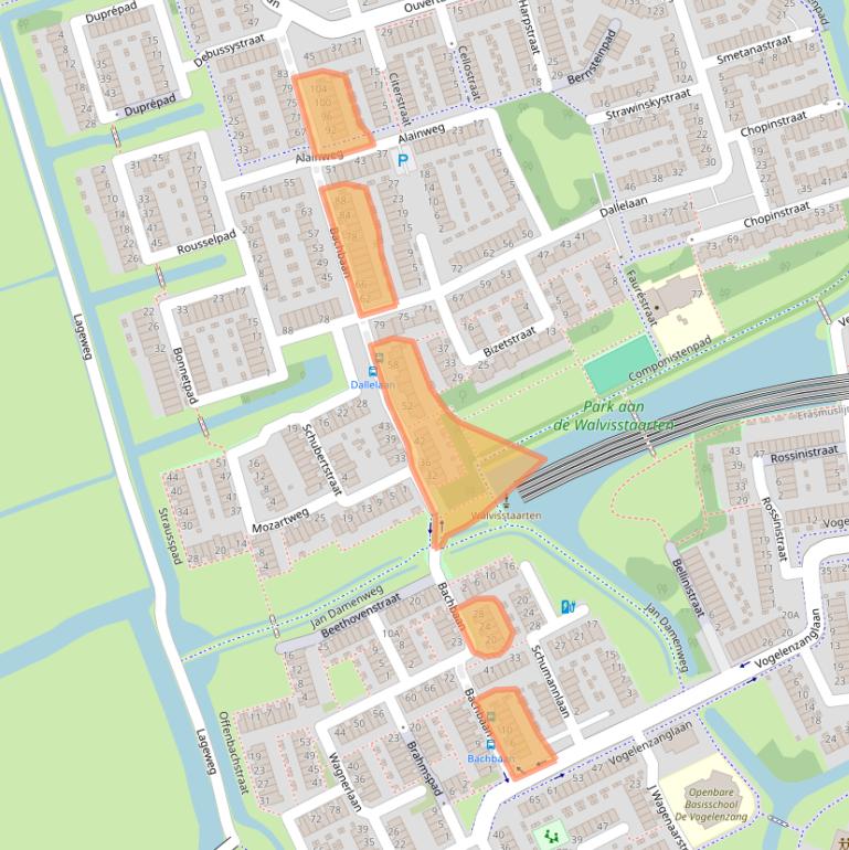 Kaart van postcodegebied 3208BB.