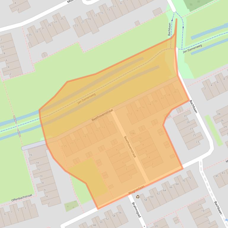 Kaart van postcodegebied 3208BC.