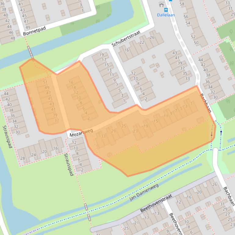 Kaart van postcodegebied 3208BG.