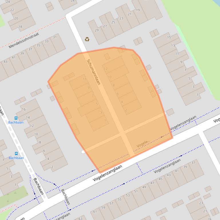 Kaart van postcodegebied 3208BK.