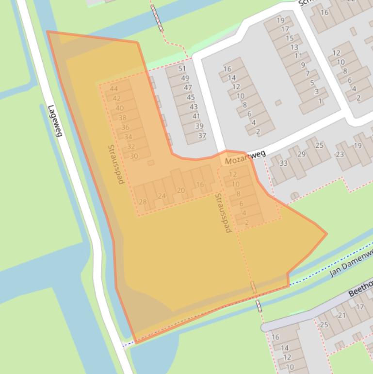 Kaart van postcodegebied 3208BL.