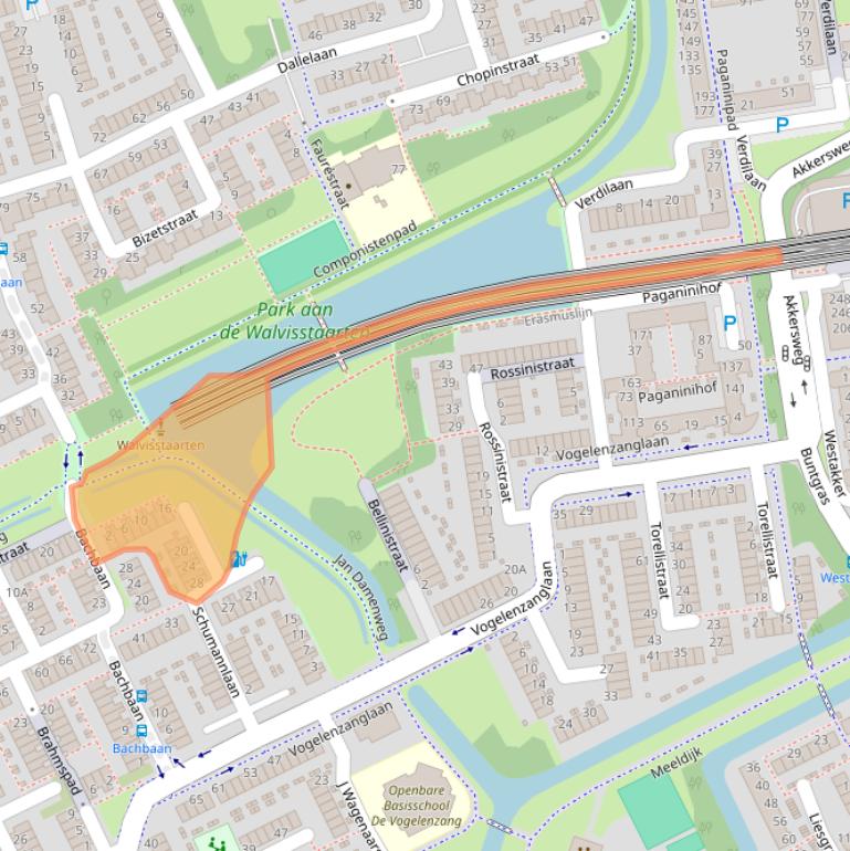 Kaart van postcodegebied 3208BM.