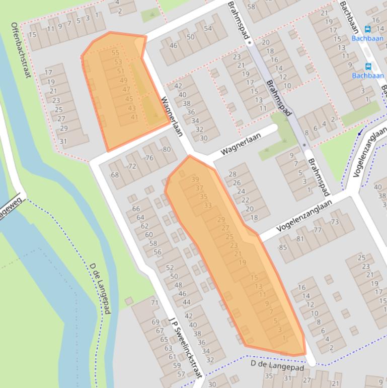 Kaart van postcodegebied 3208BN.