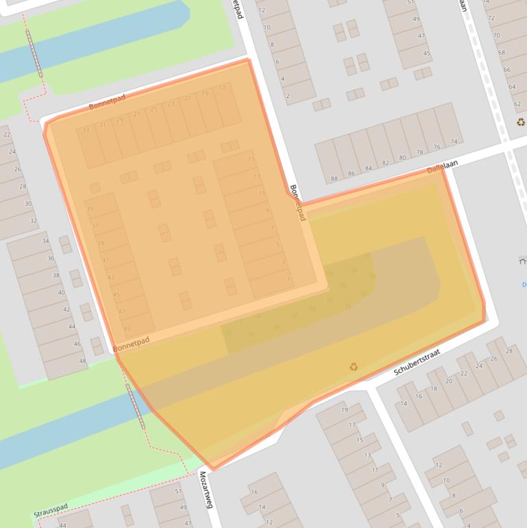 Kaart van postcodegebied 3208CC.
