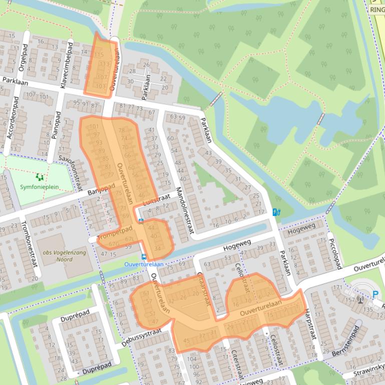Kaart van postcodegebied 3208CM.