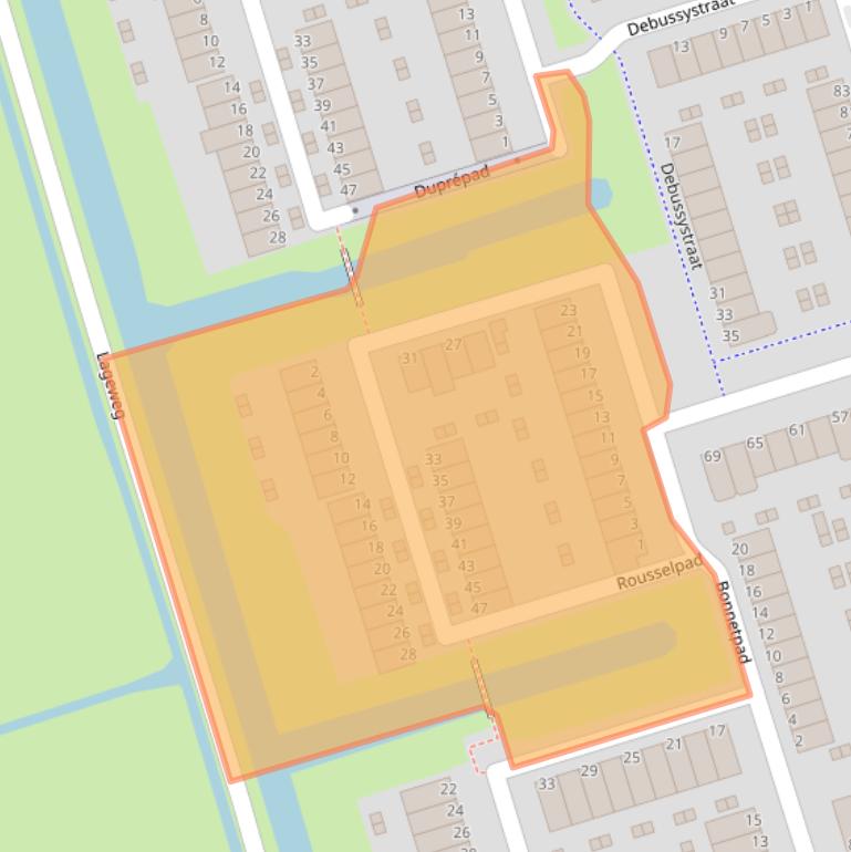 Kaart van postcodegebied 3208CN.