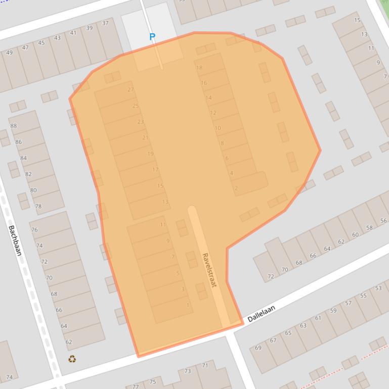 Kaart van postcodegebied 3208CP.