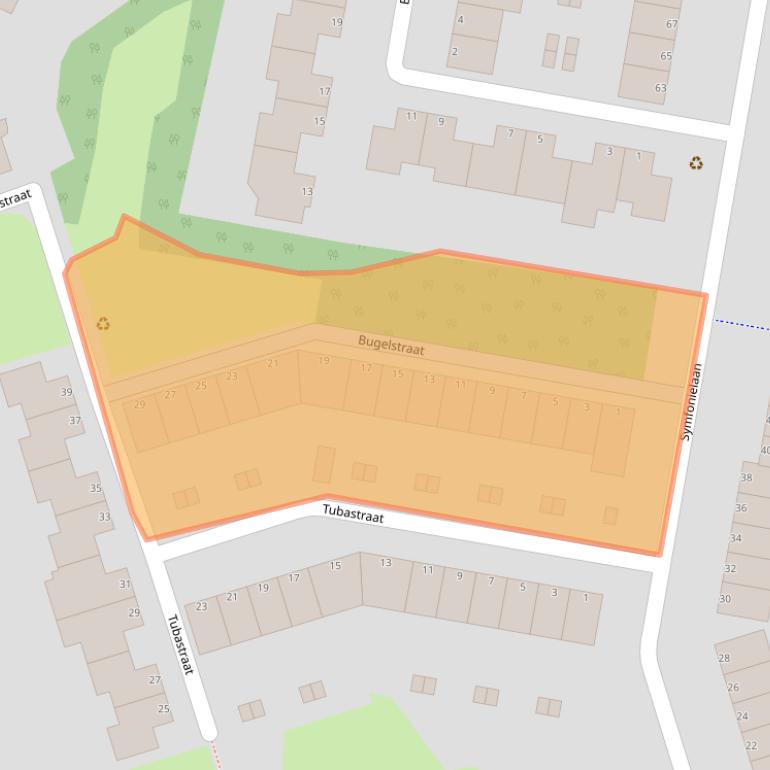 Kaart van postcodegebied 3208DD.