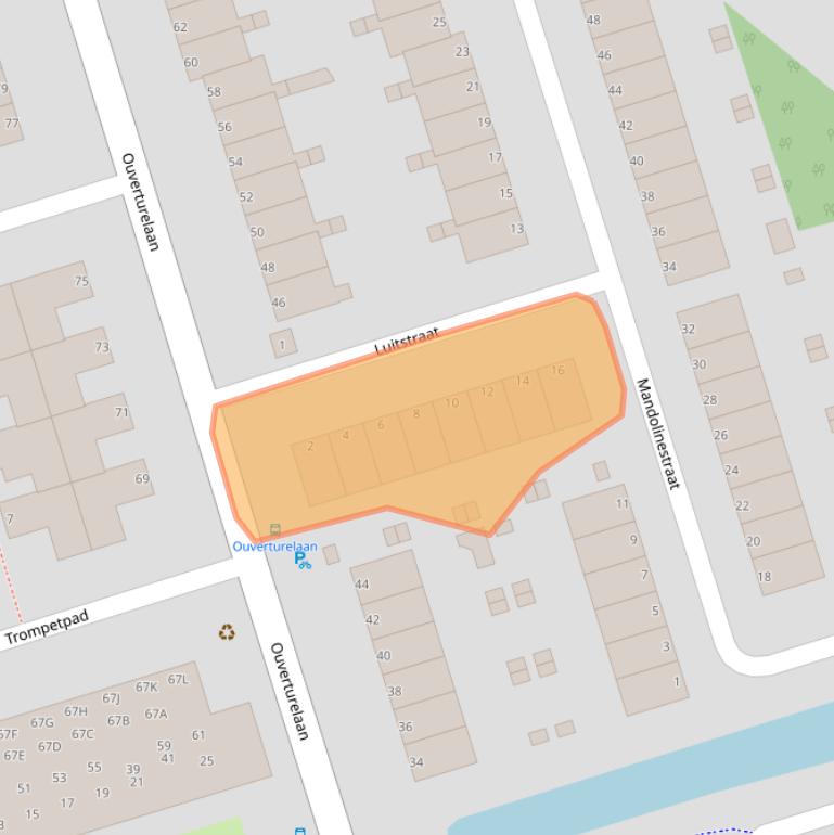 Kaart van postcodegebied 3208DH.