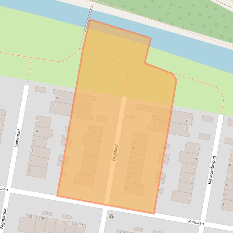 Kaart van postcodegebied 3208DK.