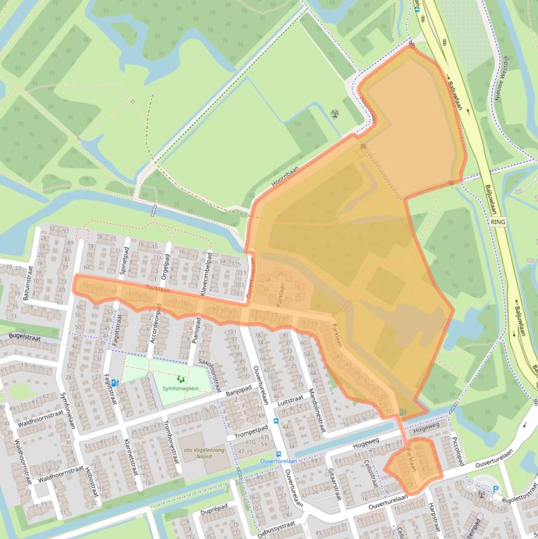 Kaart van postcodegebied 3208DL.