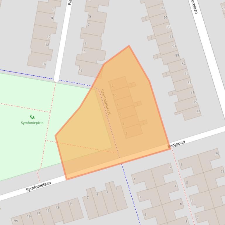 Kaart van postcodegebied 3208DN.