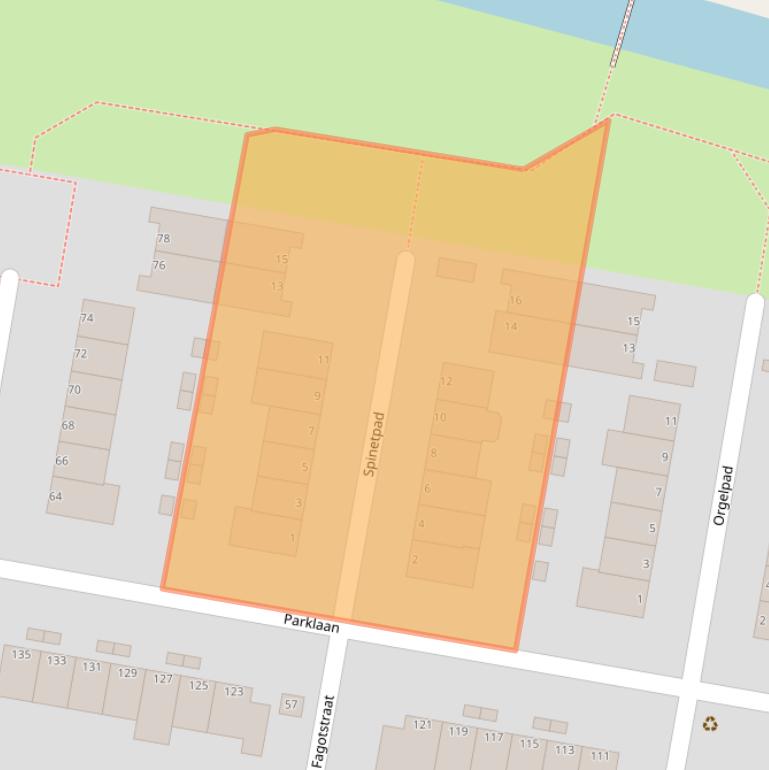 Kaart van postcodegebied 3208DR.