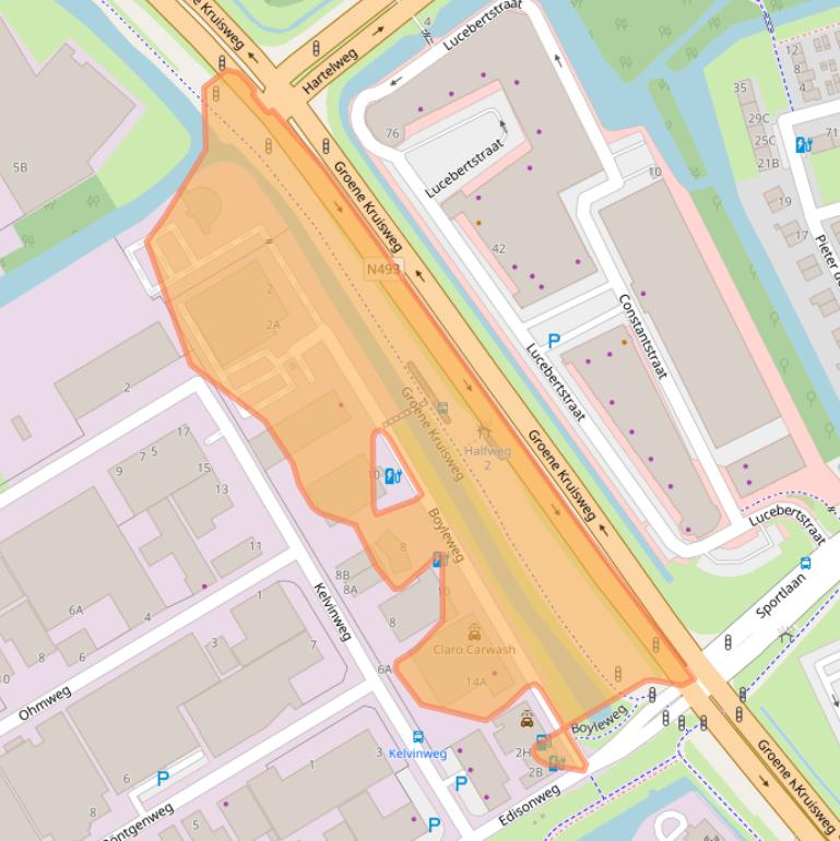 Kaart van postcodegebied 3208KA.