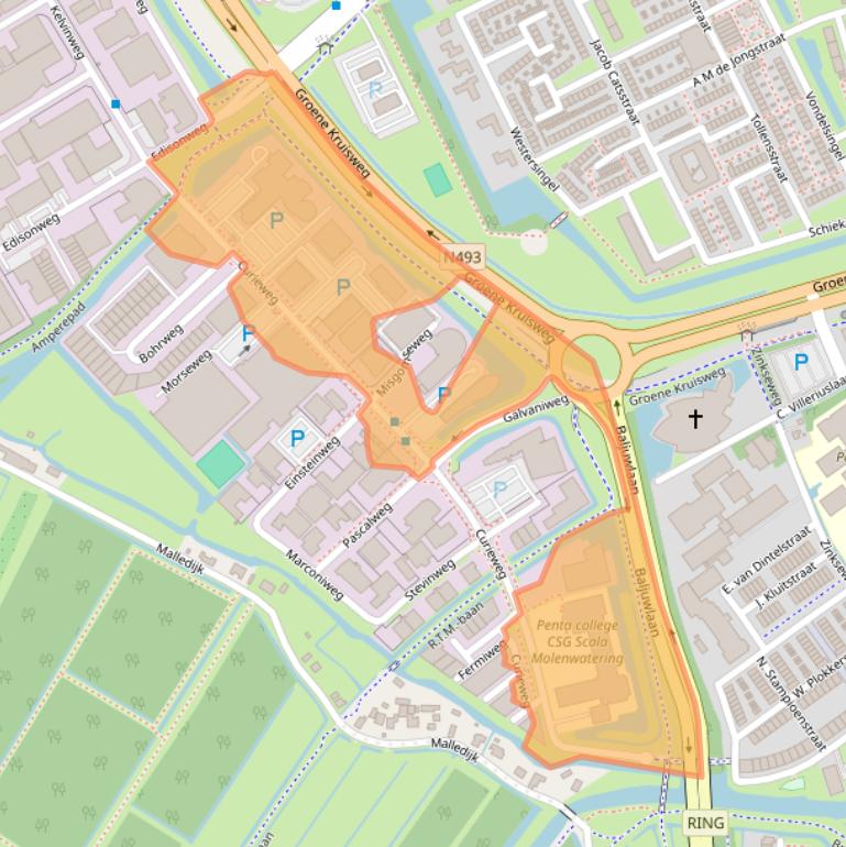 Kaart van postcodegebied 3208KJ.