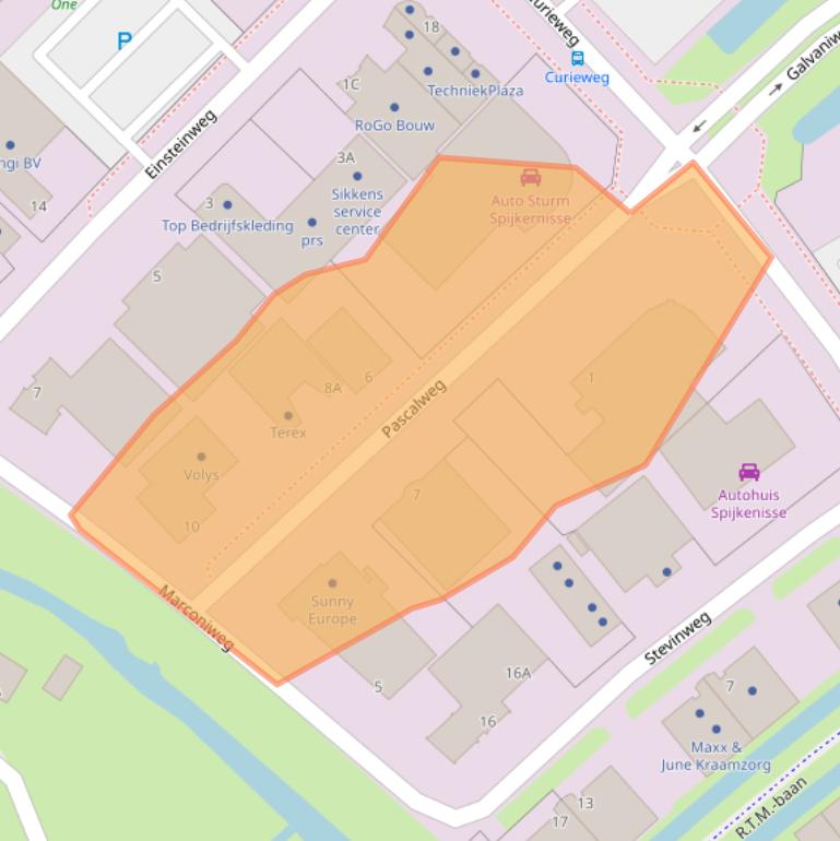 Kaart van postcodegebied 3208KL.