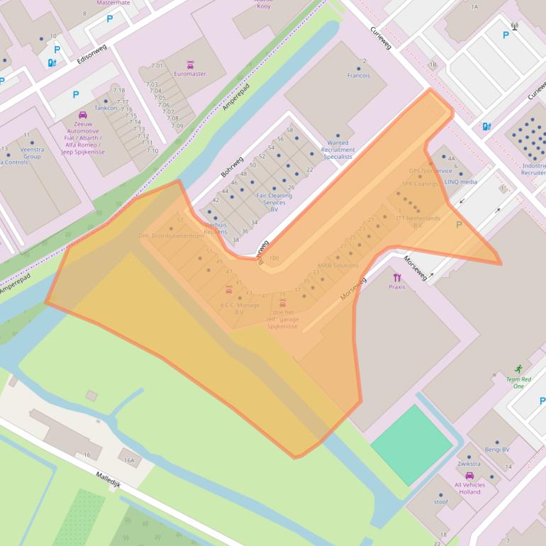 Kaart van postcodegebied 3208KP.