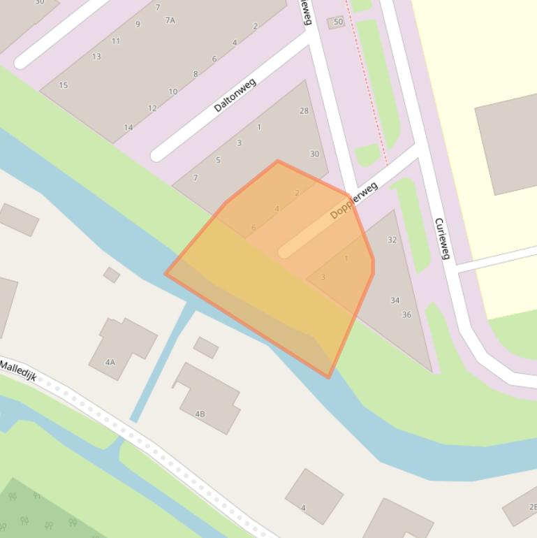 Kaart van postcodegebied 3208KW.