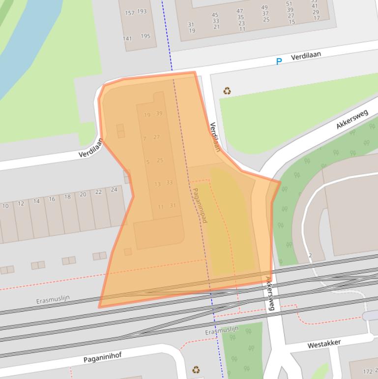 Kaart van postcodegebied 3208NC.