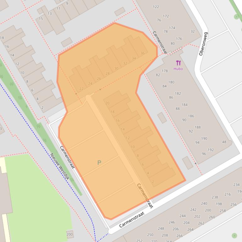 Kaart van postcodegebied 3208PC.