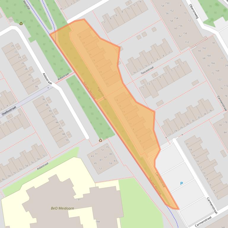 Kaart van postcodegebied 3208PD.