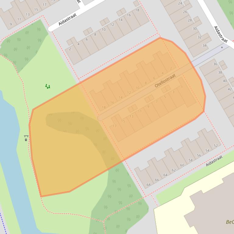 Kaart van postcodegebied 3208PH.