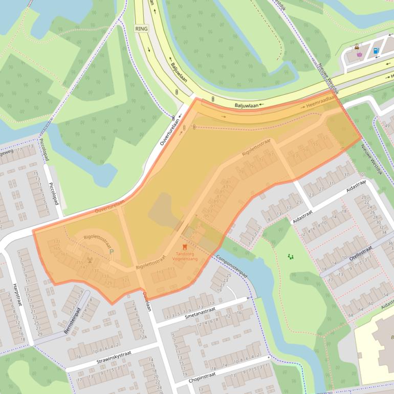 Kaart van postcodegebied 3208PK.