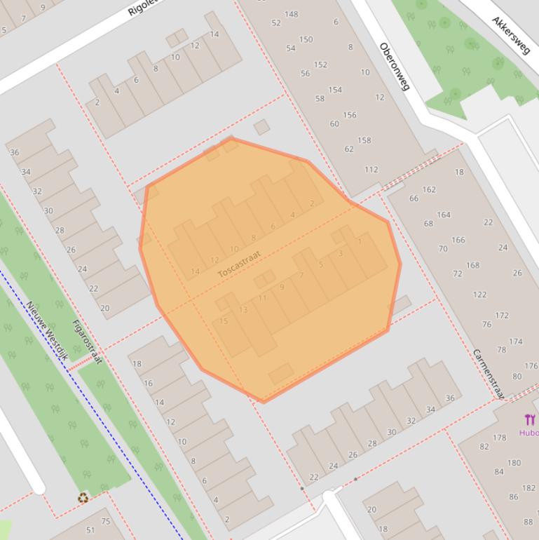 Kaart van postcodegebied 3208PL.