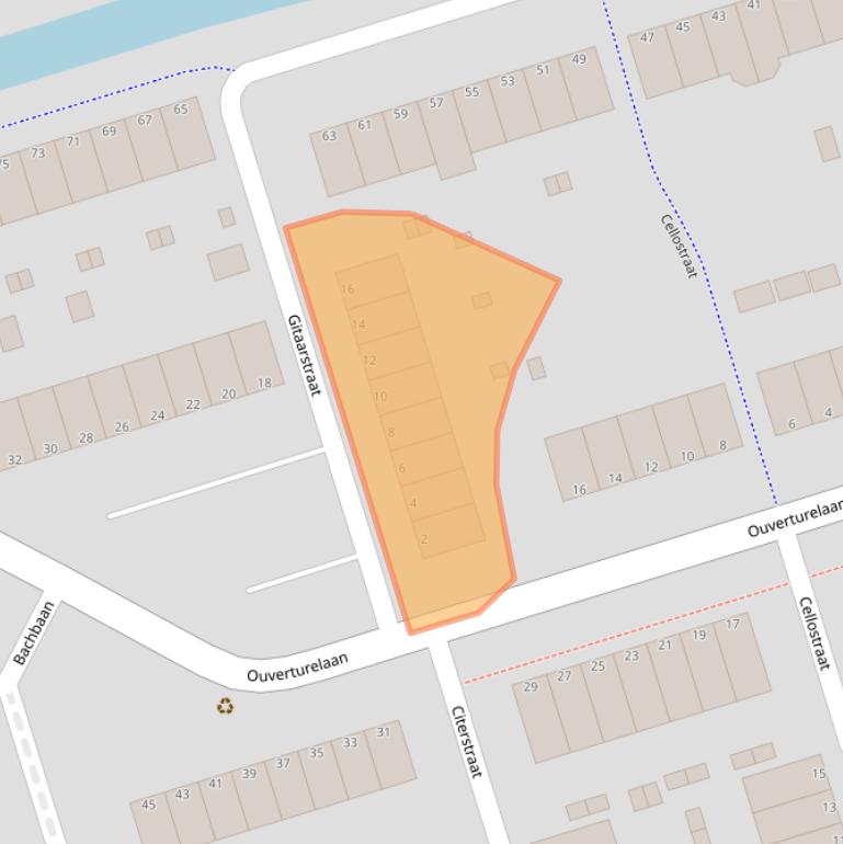 Kaart van postcodegebied 3208RK.