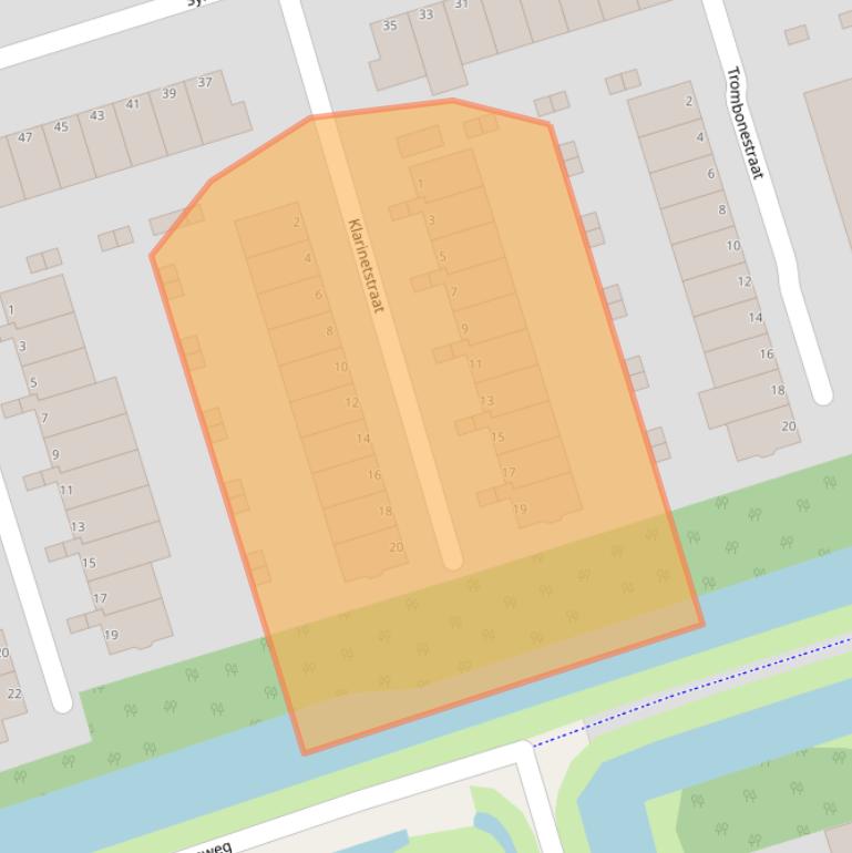 Kaart van postcodegebied 3208SC.