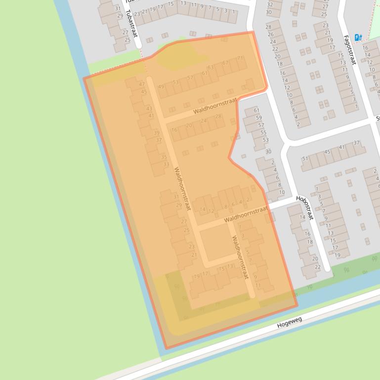 Kaart van postcodegebied 3208SH.