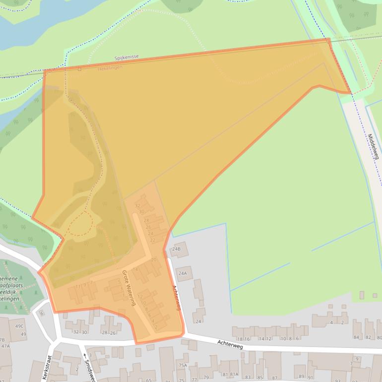 Kaart van postcodegebied 3209AX.