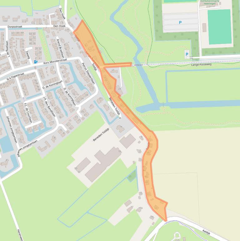 Kaart van postcodegebied 3209BD.