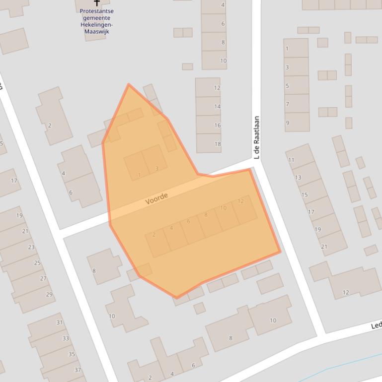 Kaart van postcodegebied 3209BG.