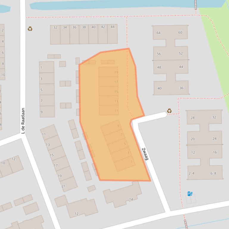 Kaart van postcodegebied 3209BH.