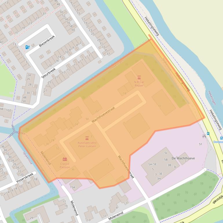 Kaart van postcodegebied 3209BK.