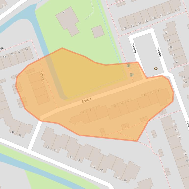 Kaart van postcodegebied 3209BM.