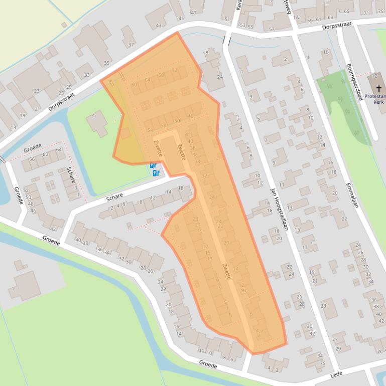Kaart van postcodegebied 3209BN.