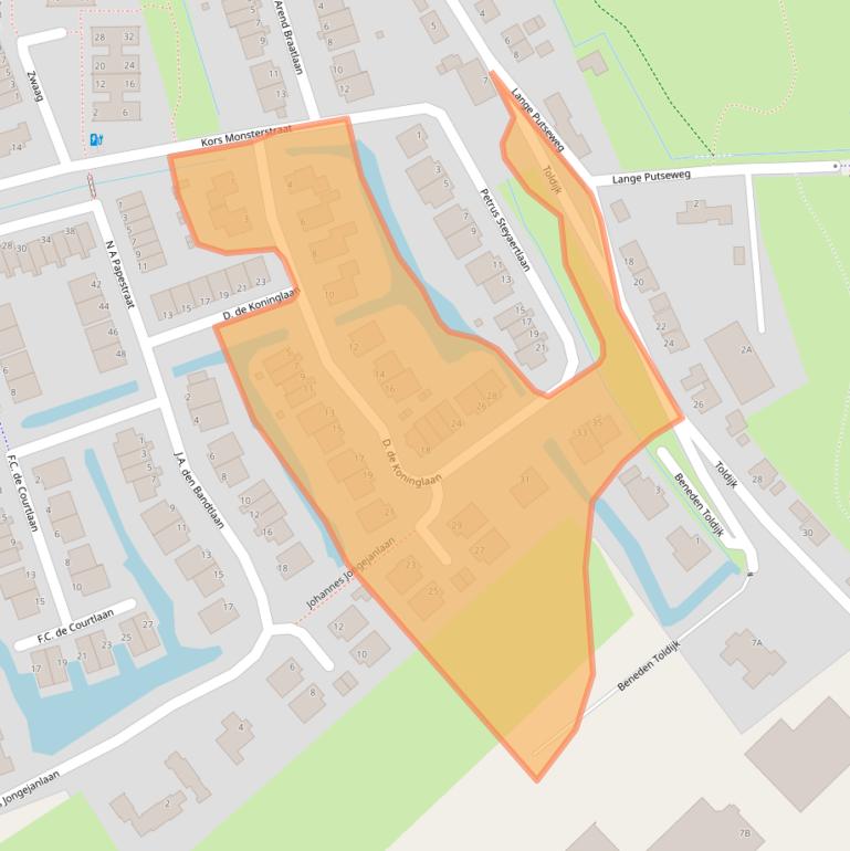 Kaart van postcodegebied 3209BS.