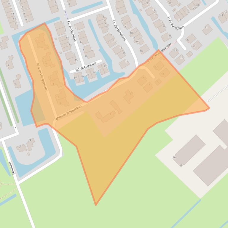 Kaart van postcodegebied 3209BT.