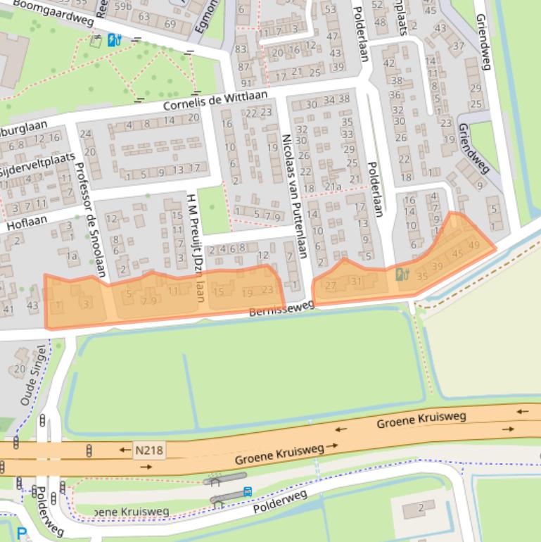 Kaart van postcodegebied 3211AB.